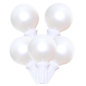 25' 25 Light White Wire G40 Pearl White String 1