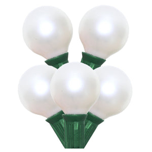 25' 25 Light Green Wire G40 Pearl White String 1
