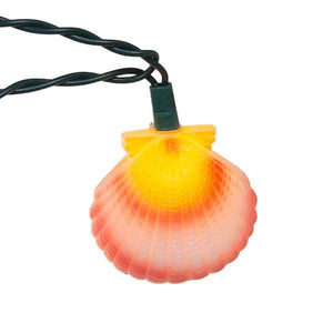 10 Light Green Wire Conch and Shells String Set 3