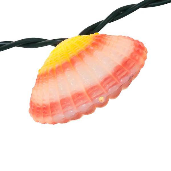 10 Light Green Wire Conch and Shells String Set 5