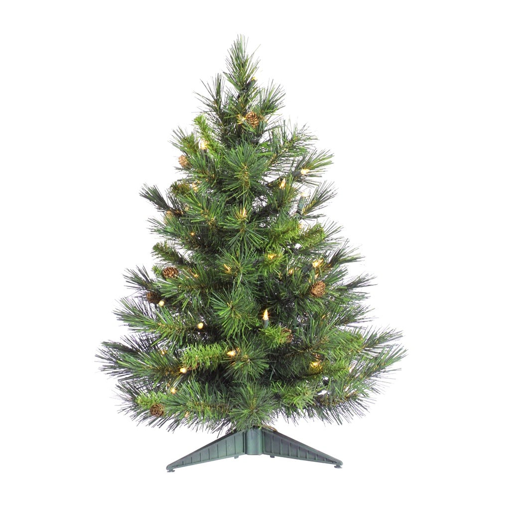3' Artificial Cheyenne Pine 100 Clear Lights 1