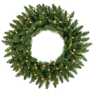 24" Artificial Camdon Fir Wreath 50 Warm White Italian LED Lights 1