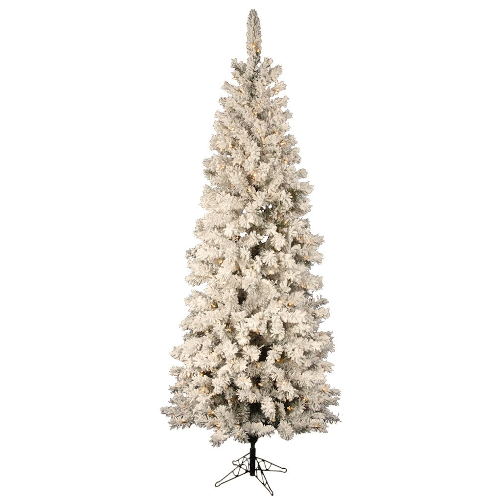 6.5' x 32" Artificial Flocked Pacific 250 Italian LED Warm White Lights 1