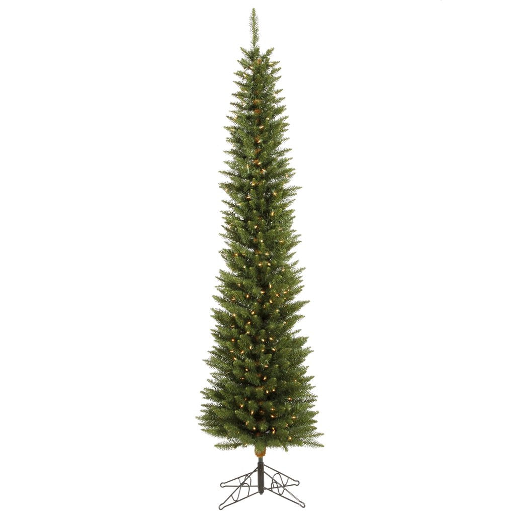 6.5' x 20" Artificial Durham Pole Pine 200 Italian LED Warm White Lights 1
