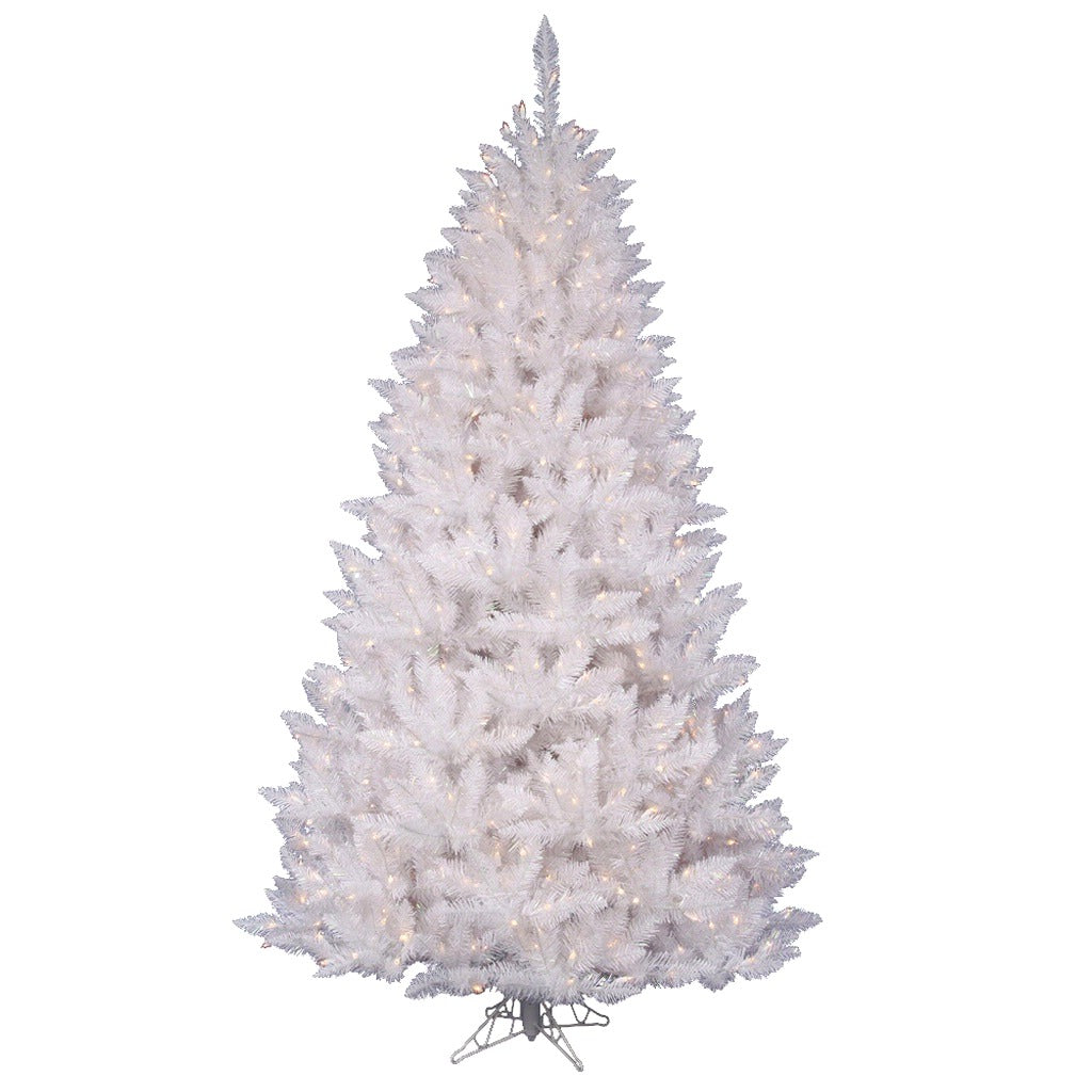 3.5' x 26" Crystal White Spruce 100 Italian LED Pure White Lights 1