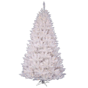 6.5' x 46" Crystal White Spruce 400 Italian LED Pure White Lights 1