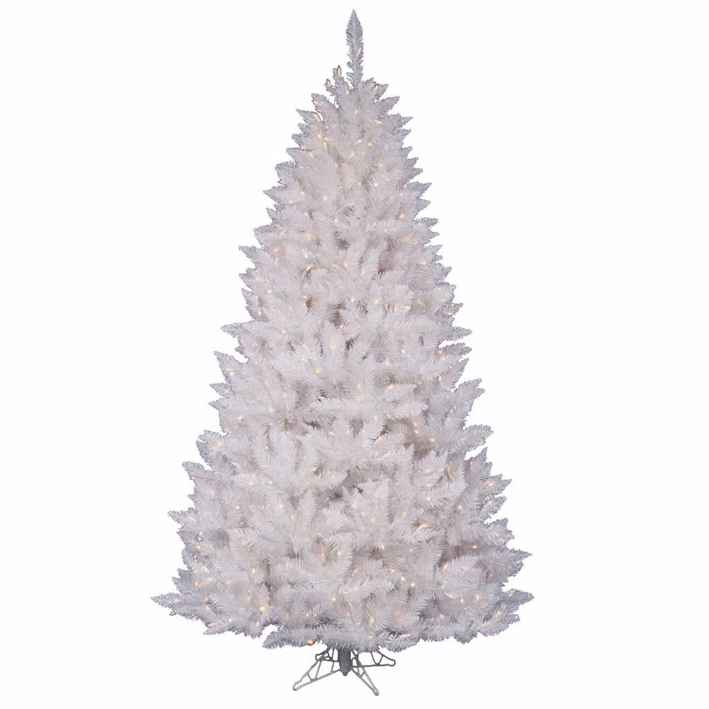 6.5' x 46" Crystal White Spruce 400 Italian LED Multi-Color Lights 1