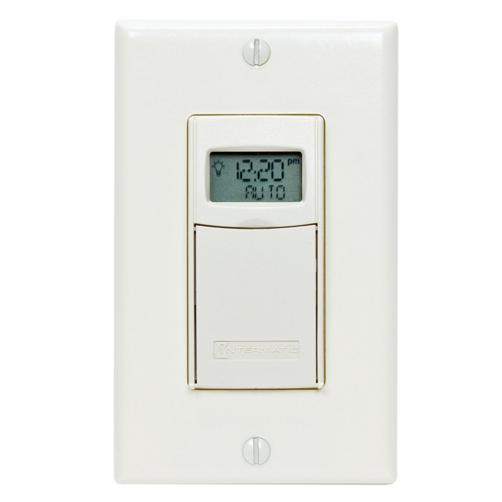 7 Day 24/277 volt 20 amp Light Almond Digital Astro Timer 1
