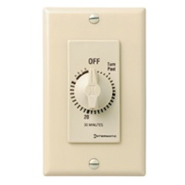 30 Minute 125-277 volt SPST Ivory Mechanical Timer (with Hold for Continuous Duty) 1
