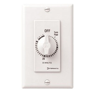 30 Minute 125-277 volt SPST White Mechanical Timer (with Hold for Continuous Duty) 1