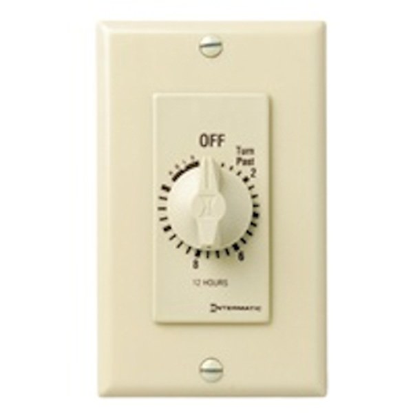 12 Hour 125-277 volt SPST Ivory Mechanical Timer (with Hold for Continuous Duty) 1