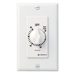 60 Minute 125-277 volt DPST White Mechanical Timer 1