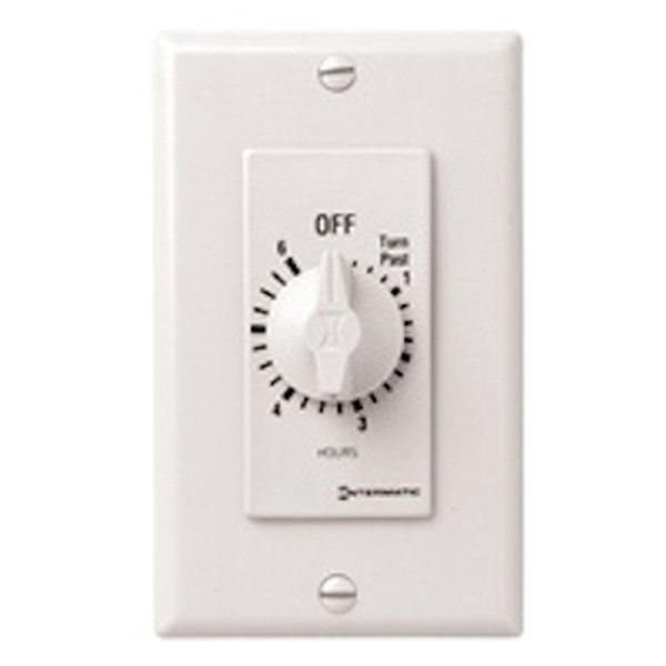 6 Hour 125-277 volt DPST White Mechanical Timer 1