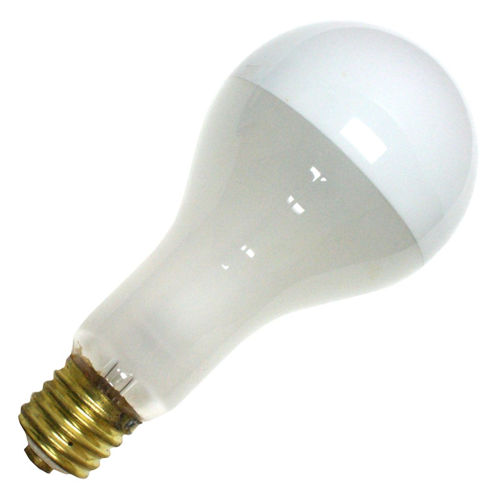 500 watt 130 volt PS35 Mogul Screw Base Frosted / Silver 1