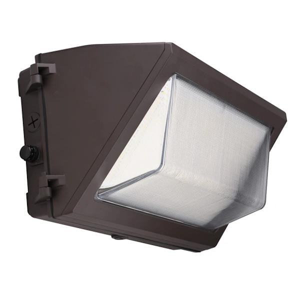 150 watt 120/277 volt 5000K Bronze Finish Glass Lens LED Wallpack 1