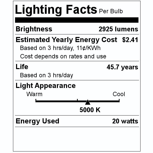 20 watt 120/277 volt A21 Medium Screw Base 5000K Daylight Frosted Non-Dimmable LED 2
