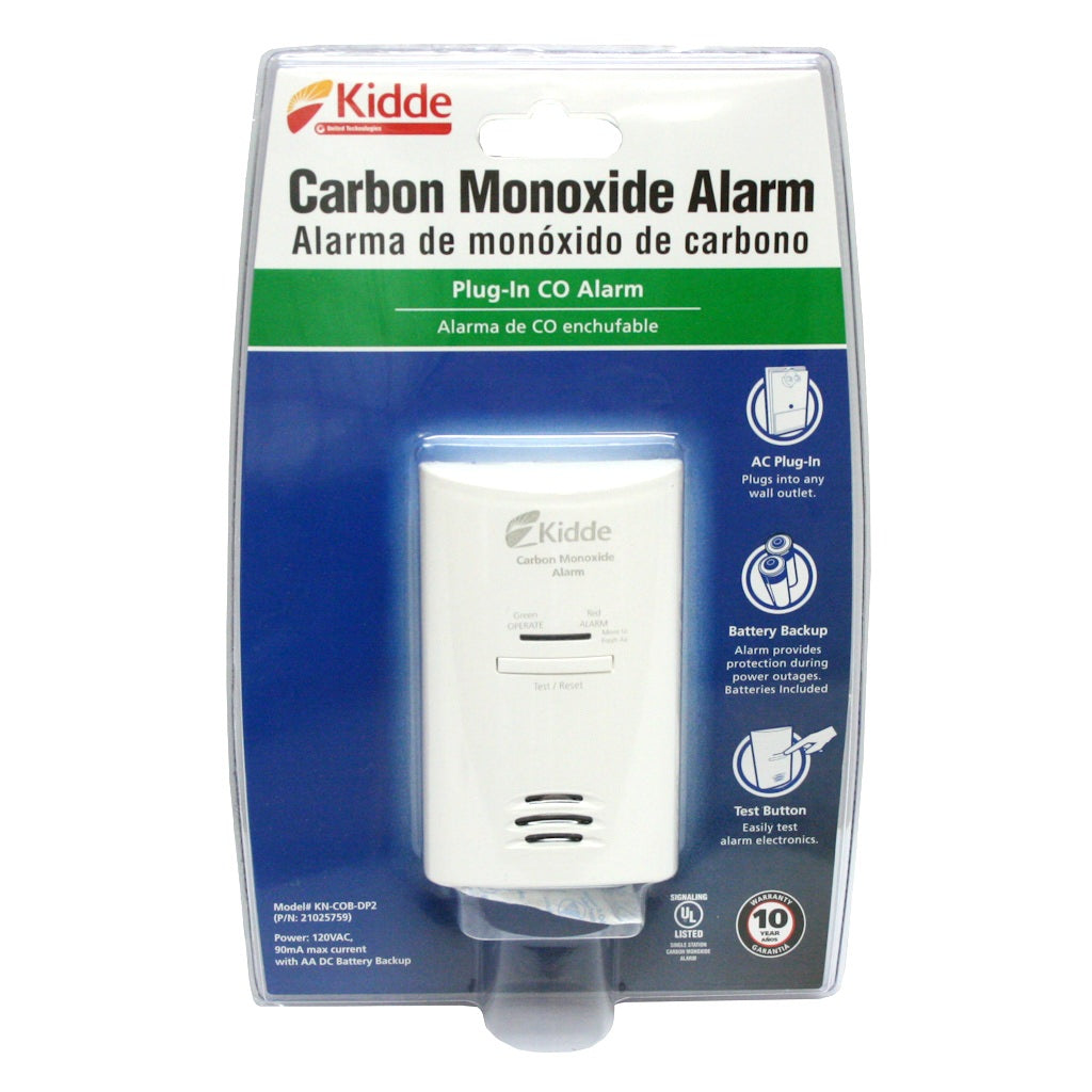 120 volt Plug-In Carbon Monoxide Alarm with Battery Backup (AA Batteries Included) 1