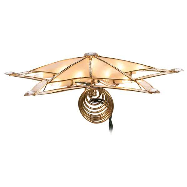 10 Light 10" Capiz Star Christmas Tree Topper 6
