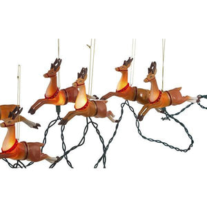 10 Light 12' Green Wire Santa and Reindeer String Set 2