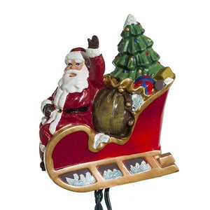 10 Light 12' Green Wire Santa and Reindeer String Set 4