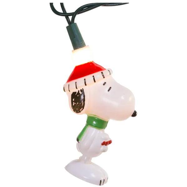 10 Light 11' Green Wire Peanuts Snoopy String Set 2