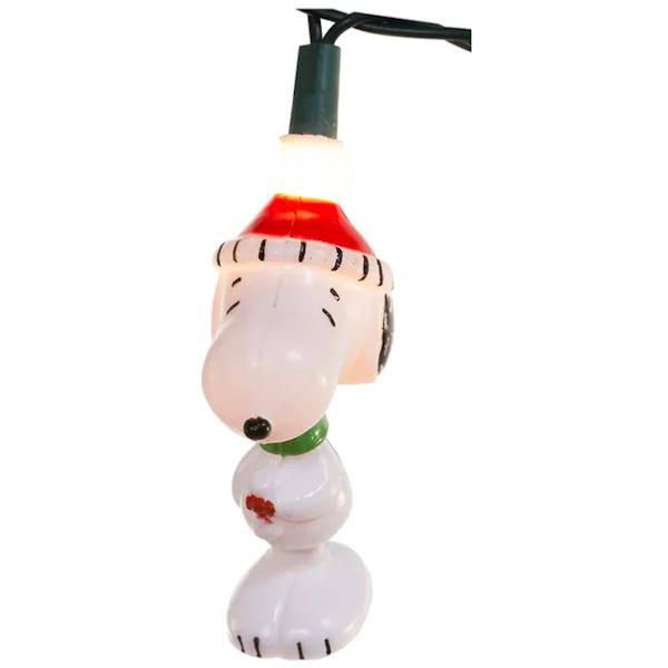 10 Light 11' Green Wire Peanuts Snoopy String Set 3