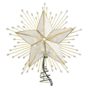 10 Light 10" Capiz Star Christmas Tree Topper 2