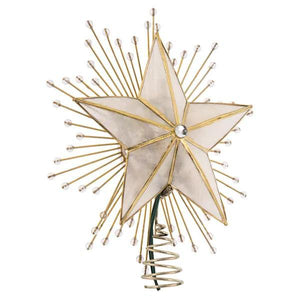 10 Light 10" Capiz Star Christmas Tree Topper 3