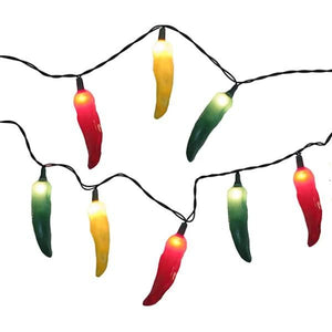 10 Light 48" Red / Green / Yellow Chili Pepper String 2