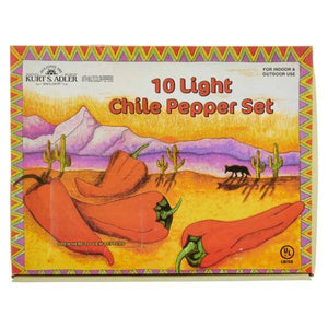 10 Light 48" Red / Green / Yellow Chili Pepper String 5
