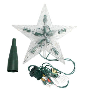 10 Light 7" Clear Star Christmas Tree Topper 5