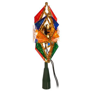 10 Light 8" Multi-Color 8 Point Star Christmas Tree Topper 5