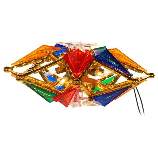 10 Light 8" Multi-Color 8 Point Star Christmas Tree Topper 6