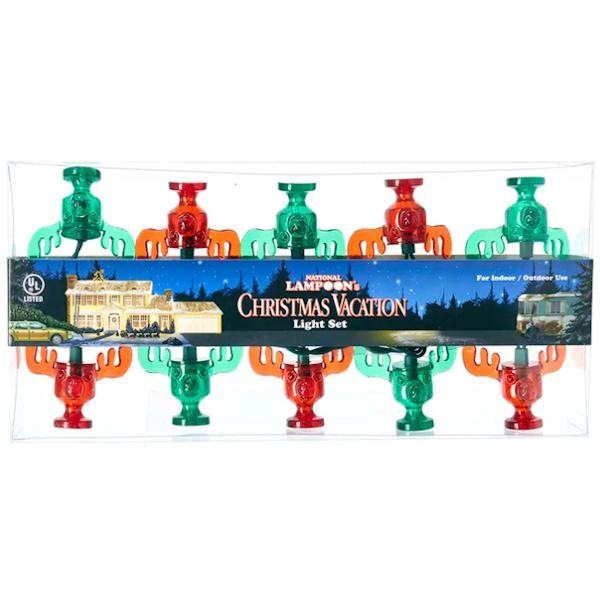 10 Light 12' National Lampoon's Christmas Vacation™ Wally World Red and Green Moose Mug String Set 6