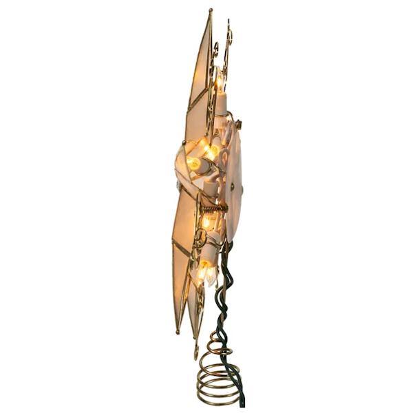10 Light 9" Capiz Star Christmas Tree Topper 4