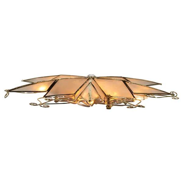 10 Light 9" Capiz Star Christmas Tree Topper 5