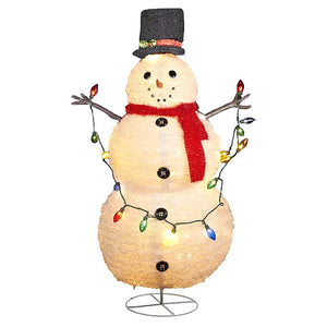 48" Snowman 60 Clear Incandescent Lights Lighted Sculpture 1