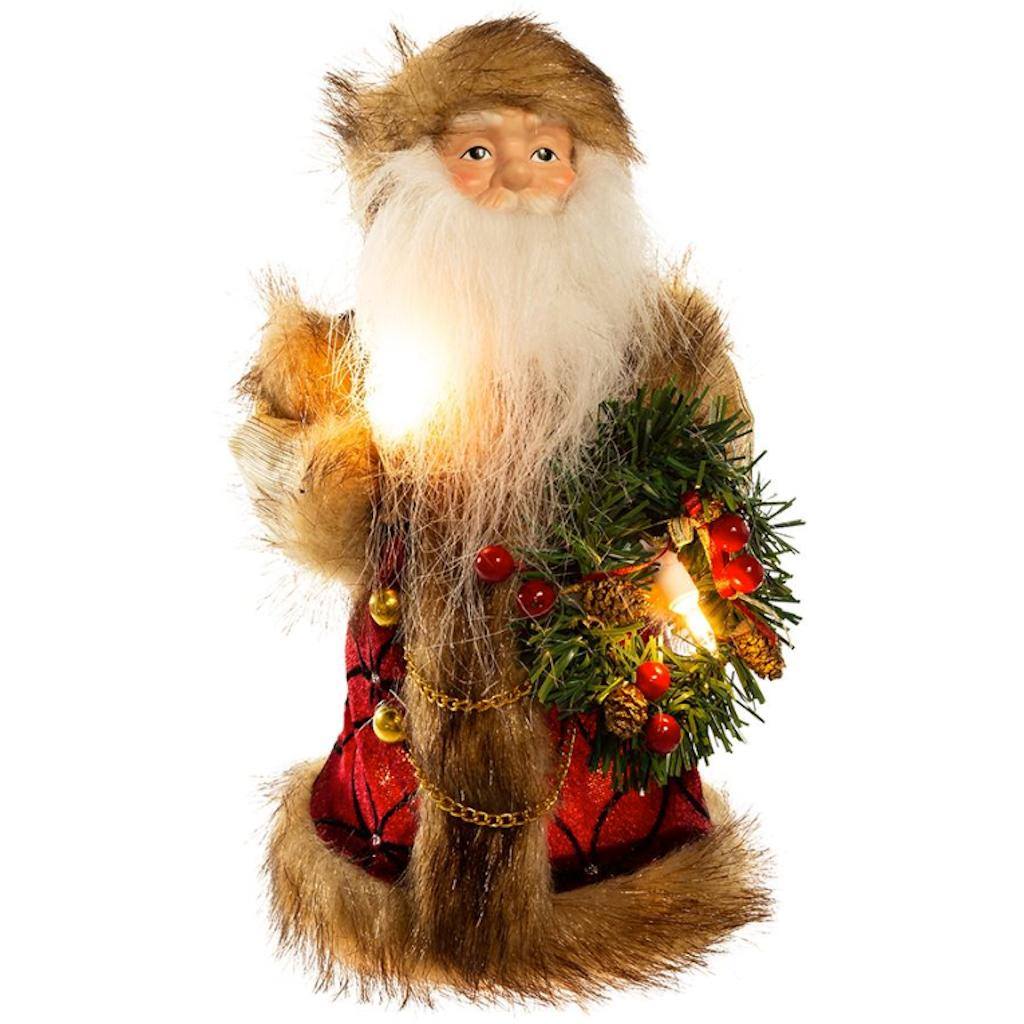 10 Light 10" Santa Claus Christmas Tree Topper 1