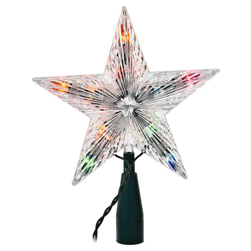 10 Light 7.3" Multi Color Star Christmas Tree Topper 1