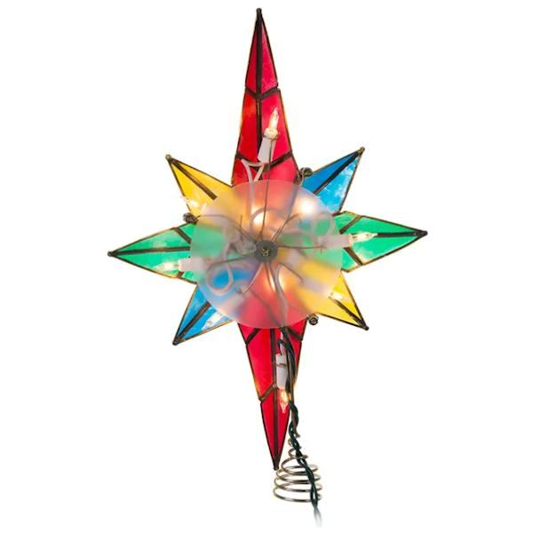 10 Light 12" Capiz Bethlehem Star Christmas Tree Topper 3