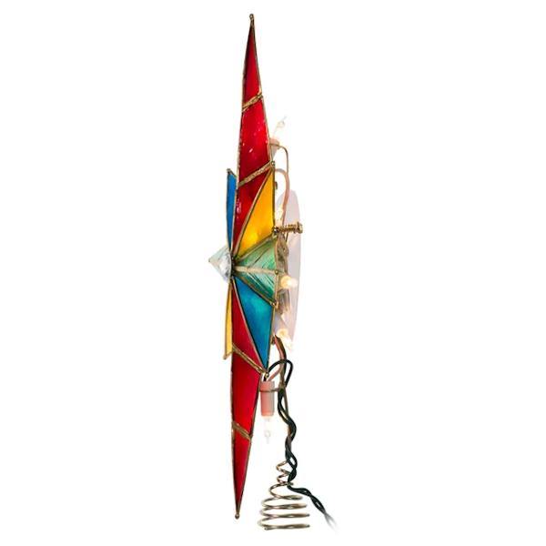 10 Light 12" Capiz Bethlehem Star Christmas Tree Topper 4