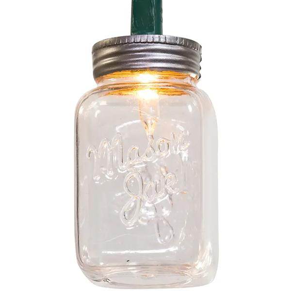 10 Light 12' Clear Mason Jar Light Set 2