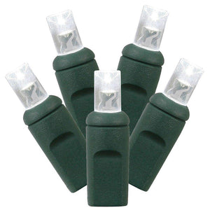 50 Light 25.5' Green Wire Cool White Lights 1