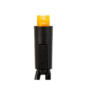 50 Light 24.5' UL 5MM Amber Frost LED Black Wire Light Set 1