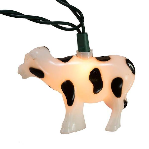 10 Light Green Wire Cow String Set 2