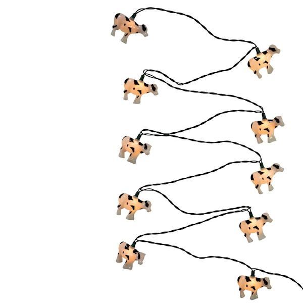 10 Light Green Wire Cow String Set 4