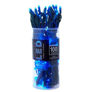 100 Light 50' Green Wire Blue Lights 3