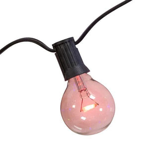 10 Light 7' Black Wire Multi-Color G40 String Light Set 3