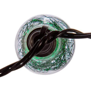 10 Light 10.5' Green Wire Multi-Color A19 Tinsel LED String Set 5