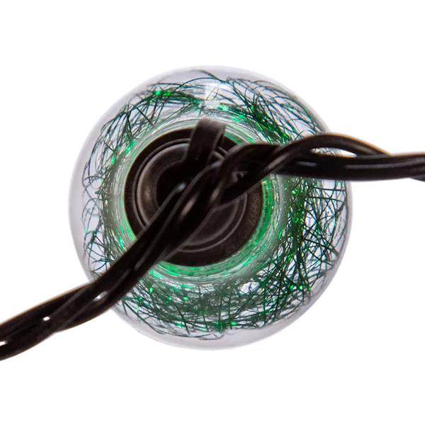 10 Light 10.5' Green Wire Multi-Color A19 Tinsel LED String Set 5